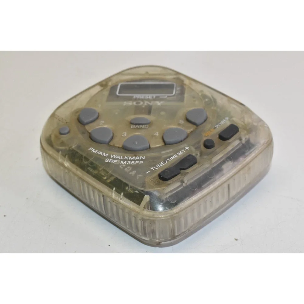 Sony AM/FM Walkman Model SRF-M35FP Clear Portable Radio-Prison Issued CLEAN/RARE
